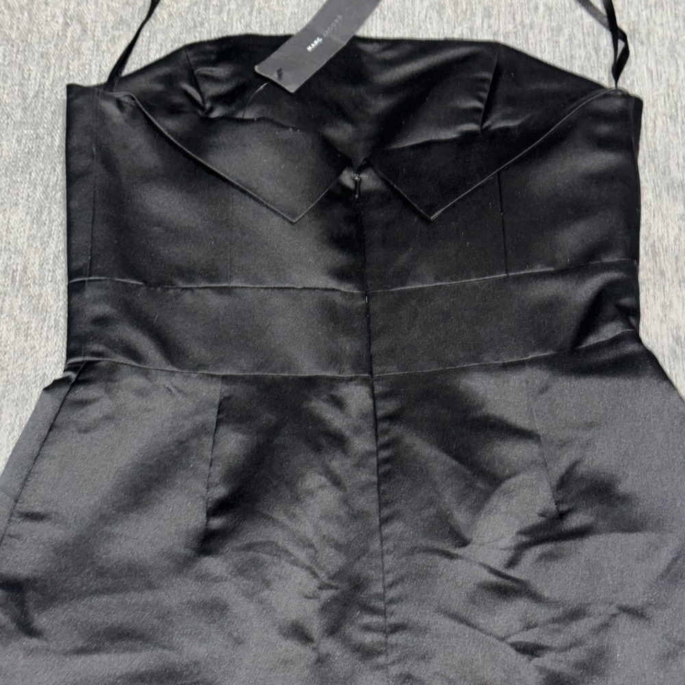 NWT Marc Jacobs 100%Silk Satin Strapless‎ Little Black Party Dress Size 6 $429 - Picture 8 of 14